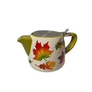Temp-tations 18oz Harvest Teapot with Strainer Autumn-Inspired Kitchen